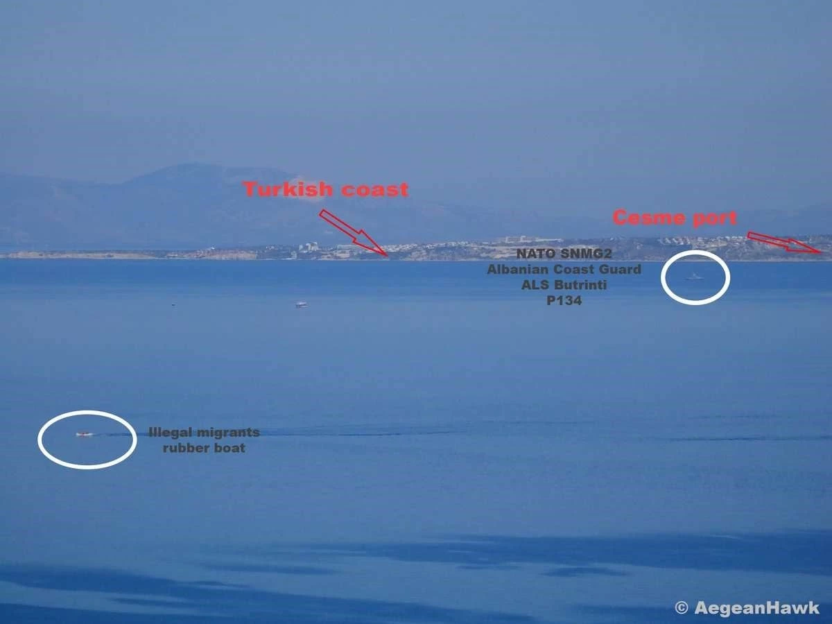 Η υποκρισία Τούρκων, ΝΑΤΟ και Αλβανών με το προσφυγικό στο Αιγαίο σε μια εικόνα